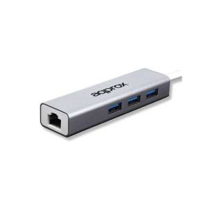 Adaptador Red Approx USB 3.0 a RJ45 Gigabit + HUB USB 3.0 APPC07GHUB