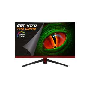 Monitor Keep Out 27" LED XGM27RGBF curvo Gaming negro, gris y rojo