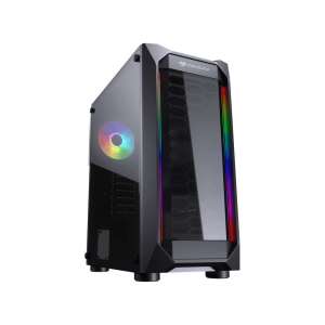 Caja ATX Cougar Semitorre MX410 RGB cristal templado negra